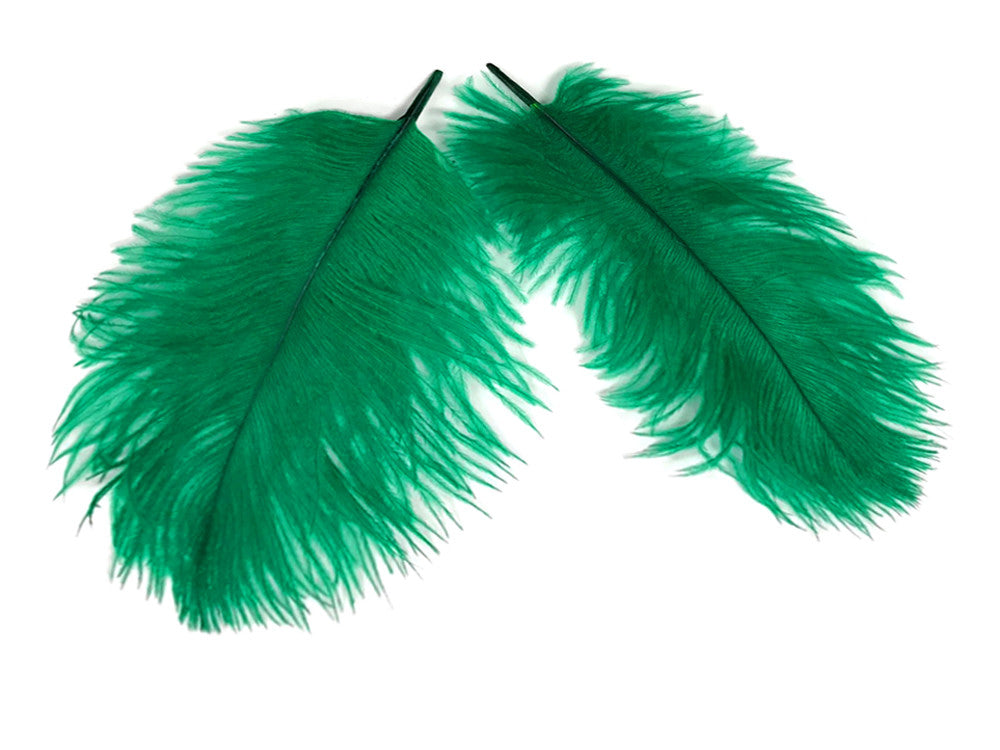 Wholesale Pack - Kelly Green Ostrich Small Confetti Feathers (Bulk)