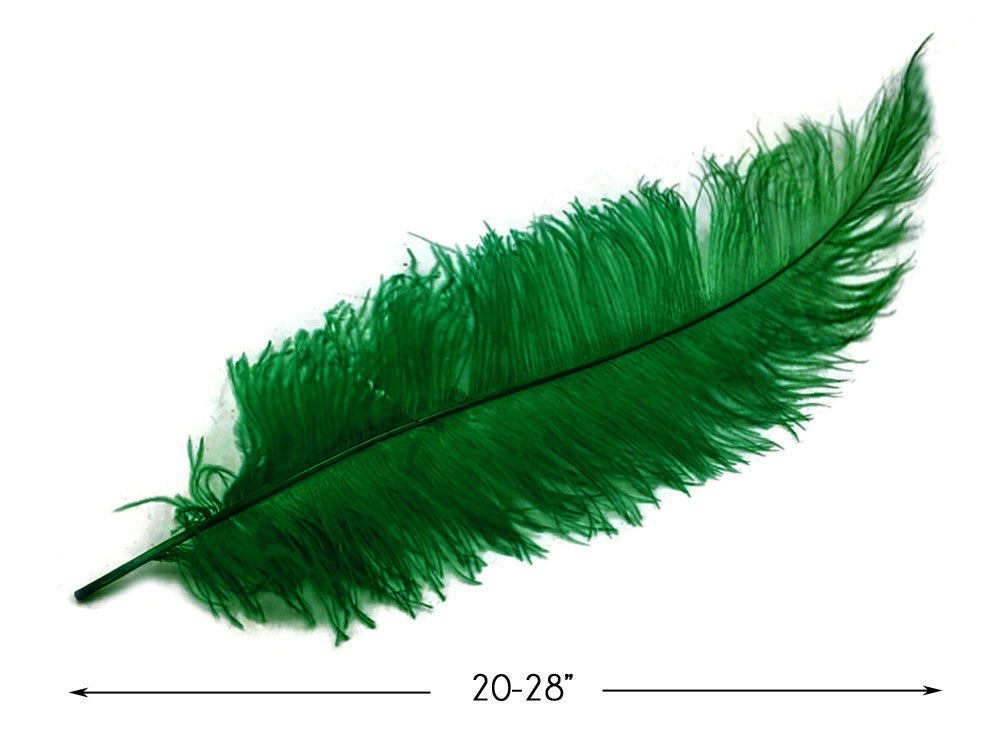 1/2 Lb - Kelly Green Large Ostrich Spads Wholesale Feathers 20-28" (Bulk)