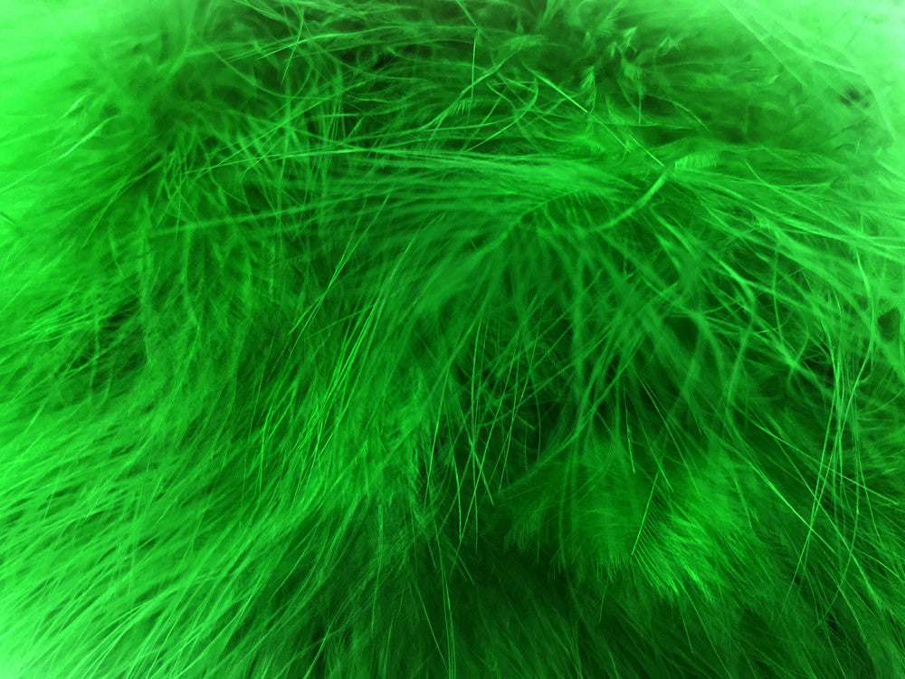 1 Yard - Kelly Green Marabou Turkey Fluff Feather Fringe Trim