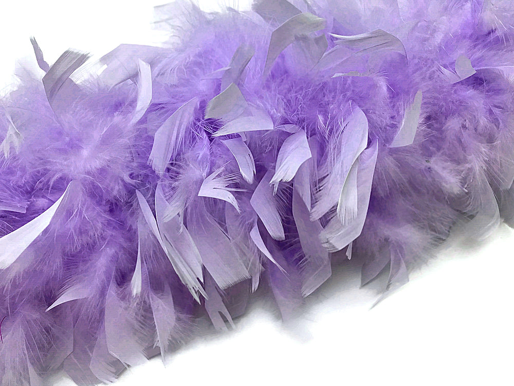 2 Yards - Lavender Heavy Weight Chandelle Feather Boa | 80 Gram