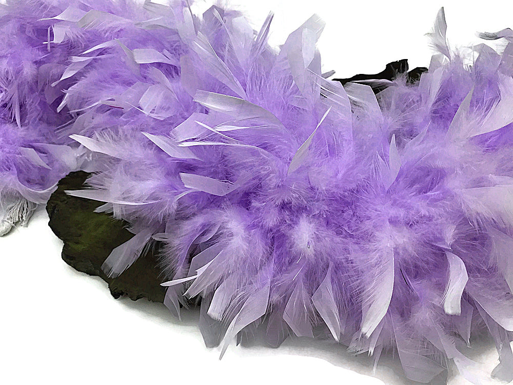 2 Yards - Lavender Heavy Weight Chandelle Feather Boa | 80 Gram