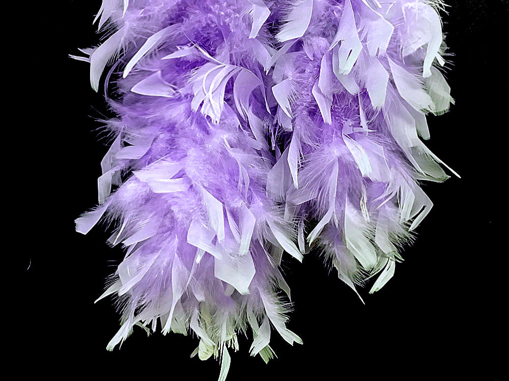 2 Yards - Lavender Heavy Weight Chandelle Feather Boa | 80 Gram