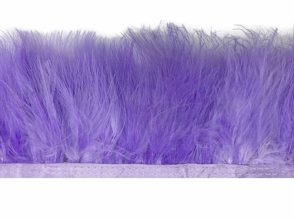 1 Yard - Lavender Marabou Turkey Fluff Feather Fringe Trim