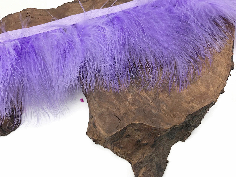 1 Yard - Lavender Marabou Turkey Fluff Feather Fringe Trim