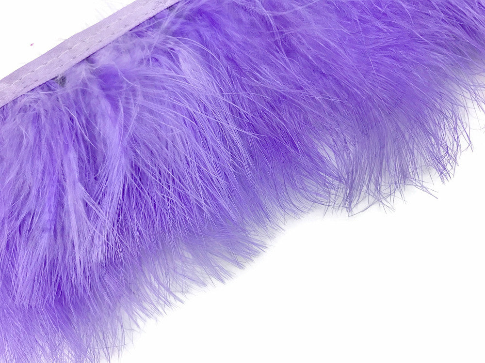 1 Yard - Lavender Marabou Turkey Fluff Feather Fringe Trim