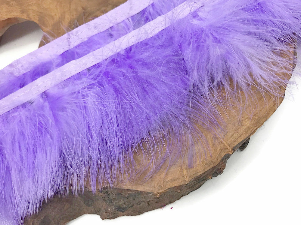 1 Yard - Lavender Marabou Turkey Fluff Feather Fringe Trim