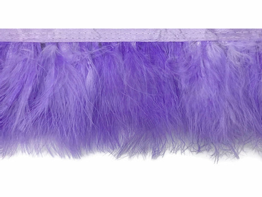 1 Yard - Lavender Marabou Turkey Fluff Feather Fringe Trim