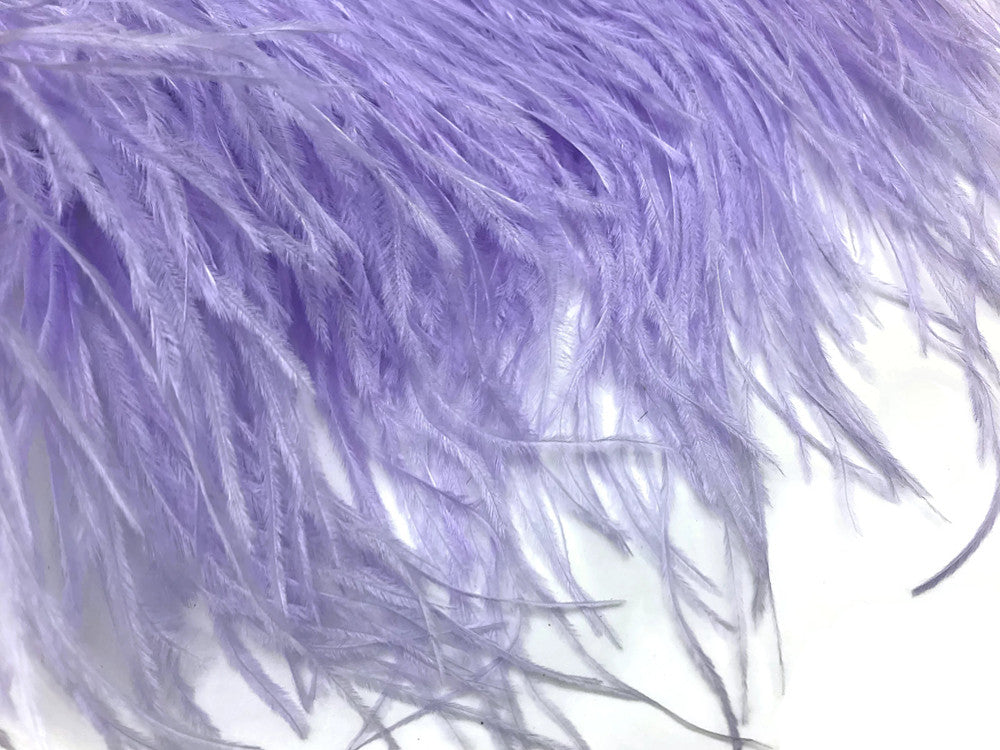 6 Inch Strip - Lavender Ostrich Fringe Trim Feather