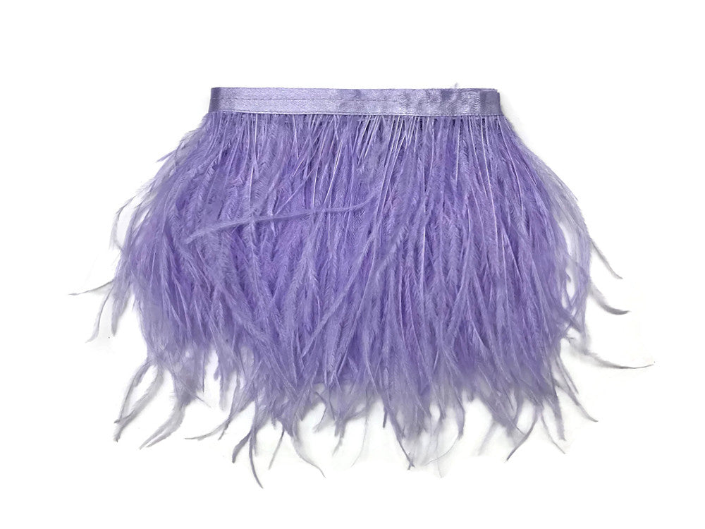 6 Inch Strip - Lavender Ostrich Fringe Trim Feather