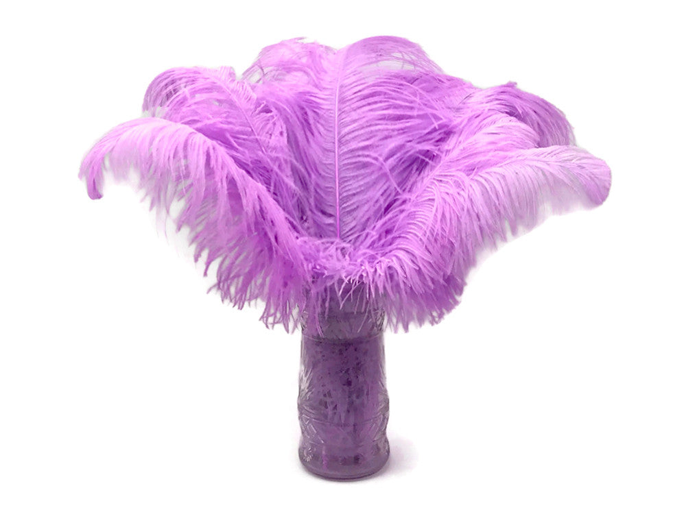 10 Pieces - 18-24" Lavender Large Prime Grade Ostrich Wing Plume Centerpiece Feathers