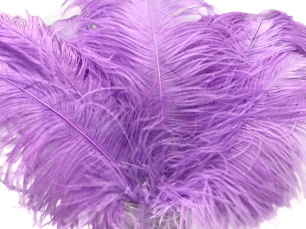 10 Pieces - 18-24" Lavender Large Prime Grade Ostrich Wing Plume Centerpiece Feathers