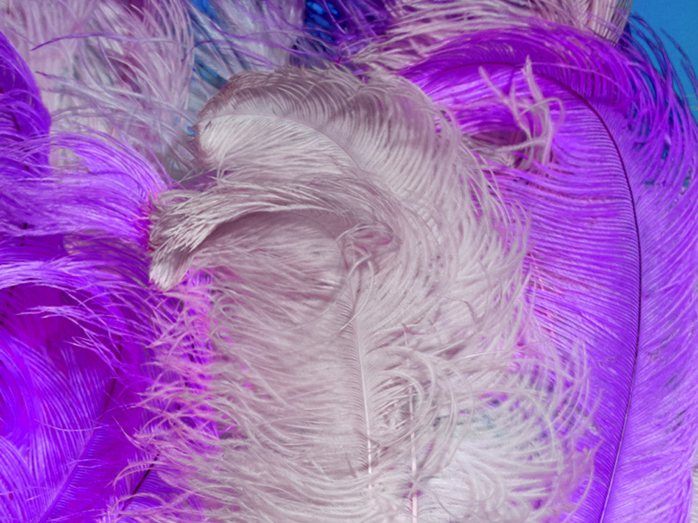 10 Pieces - 18-24" Lavender Large Prime Grade Ostrich Wing Plume Centerpiece Feathers