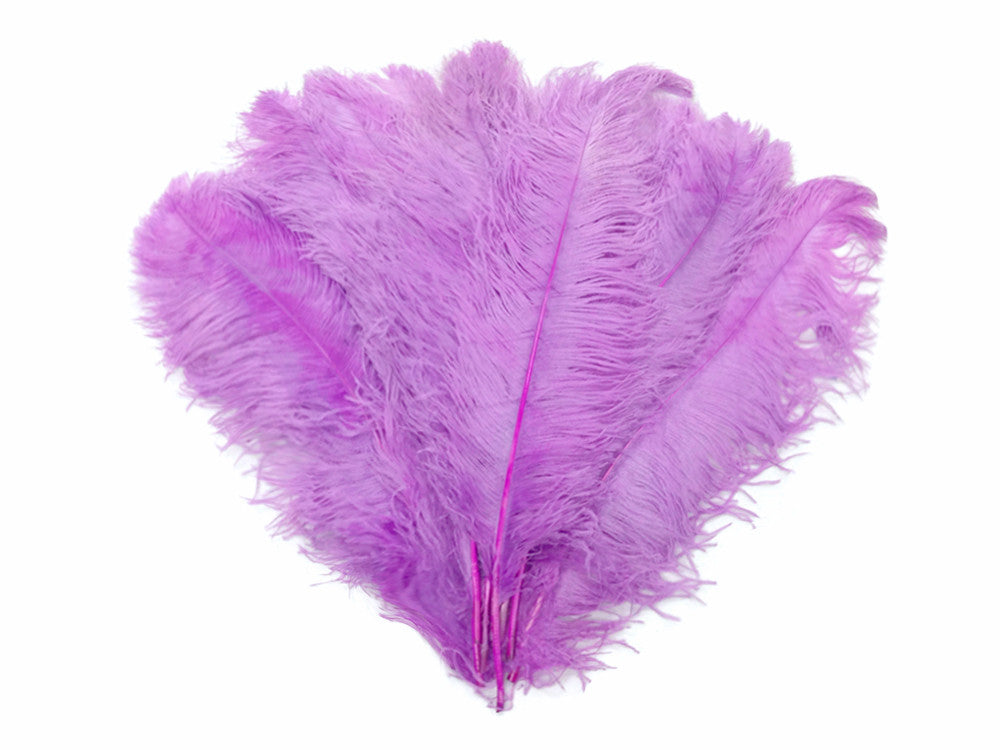 10 Pieces - 18-24" Lavender Large Prime Grade Ostrich Wing Plume Centerpiece Feathers