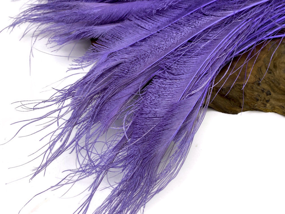 50 Pieces - Lavender Bleached & Dyed Peacock Swords Cut Wholesale Feathers (Bulk)