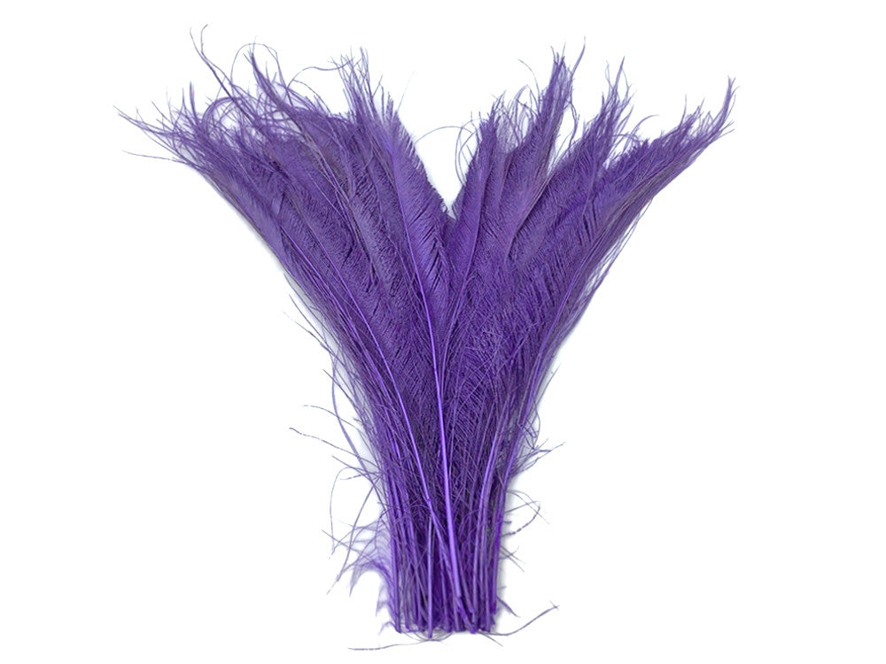 50 Pieces - Lavender Bleached & Dyed Peacock Swords Cut Wholesale Feathers (Bulk)