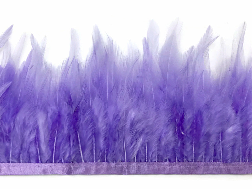 1 Yard - Lavender Rooster Neck Hackle Saddle Feather Wholesale Trim