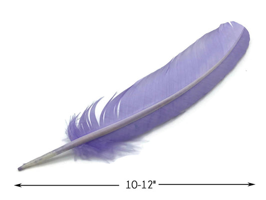 6 Pieces - Lavender Turkey Rounds Secondary Wing Quill Feathers