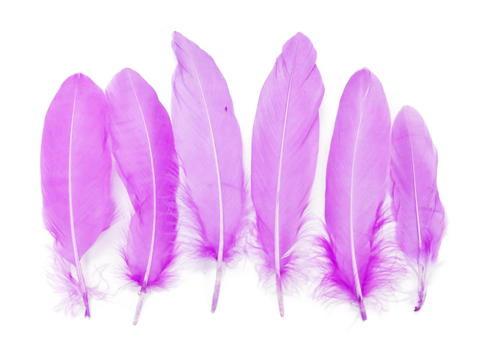 1/4 lbs. - Lavender Goose Satinettes Pallet Soft Wing Quill Wholesale Feathers (Bulk)