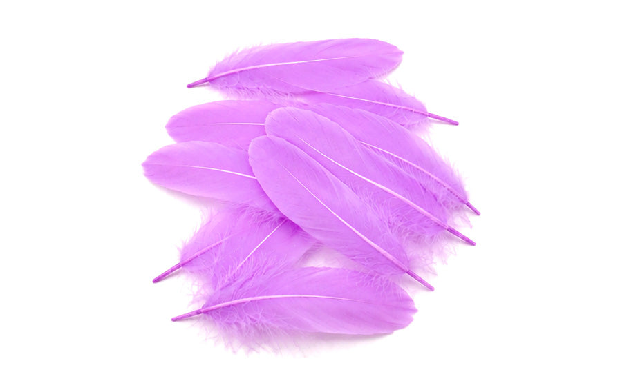 1/4 lbs. - Lavender Goose Satinettes Pallet Soft Wing Quill Wholesale Feathers (Bulk)