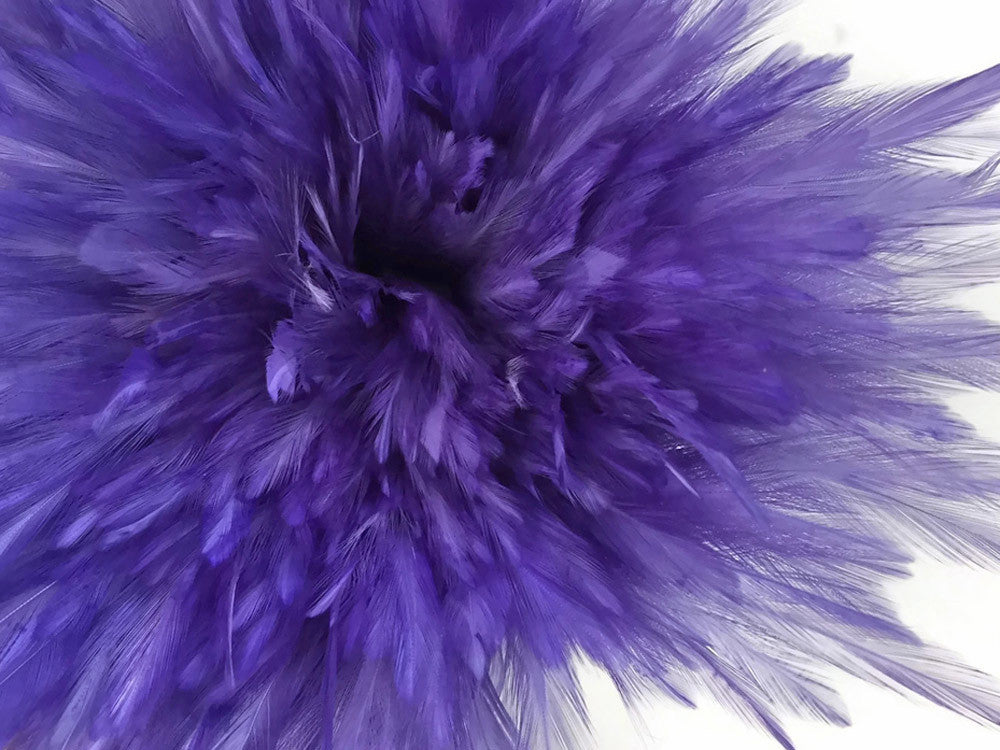 1 Yard – 4-6” Dyed Lavender Strung Chinese Rooster Saddle Wholesale Feathers (Bulk) 