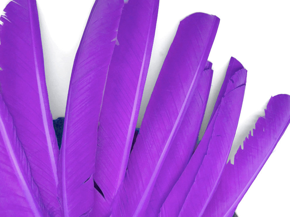 6 Pieces - Lavender Turkey Pointers Primary Wing Quill Large Feathers