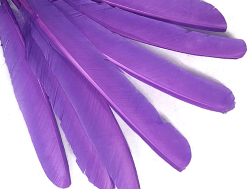 1/4 Lb - Lavender Turkey Pointers Primary Wing Quill Large Wholesale Feathers (Bulk)