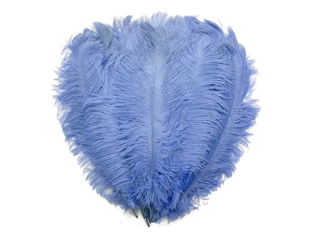 100 Pieces - 6-8" Light Blue Ostrich Drabs Body Wholesale Feathers (Bulk)