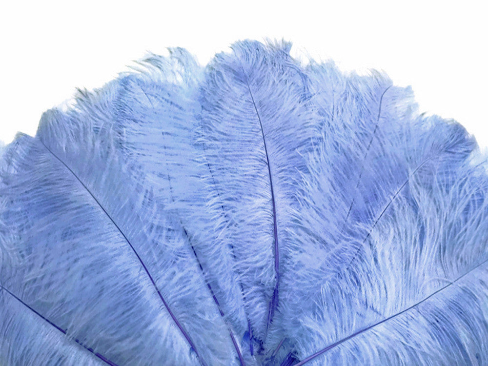 10 Pieces - 6-8" Light Blue Ostrich Dyed Drabs Body Feathers