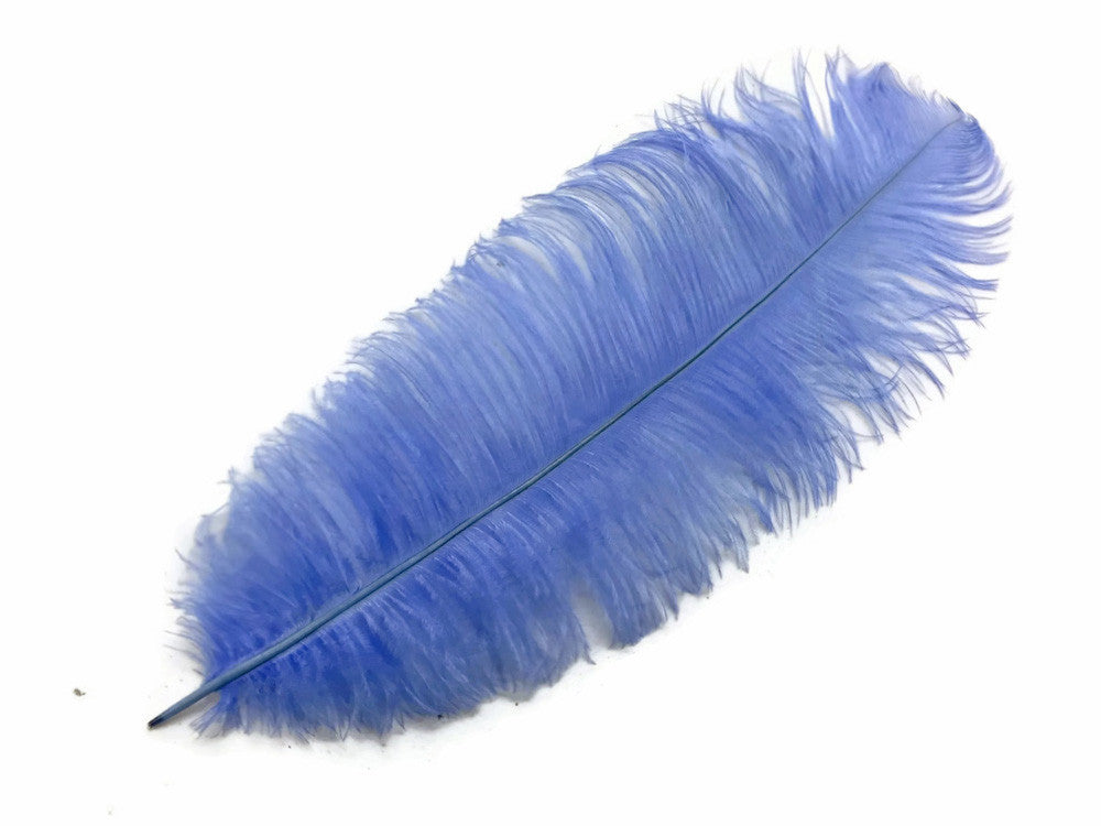 10 Pieces - 8-10" Light Blue Ostrich Dyed Drabs Feathers