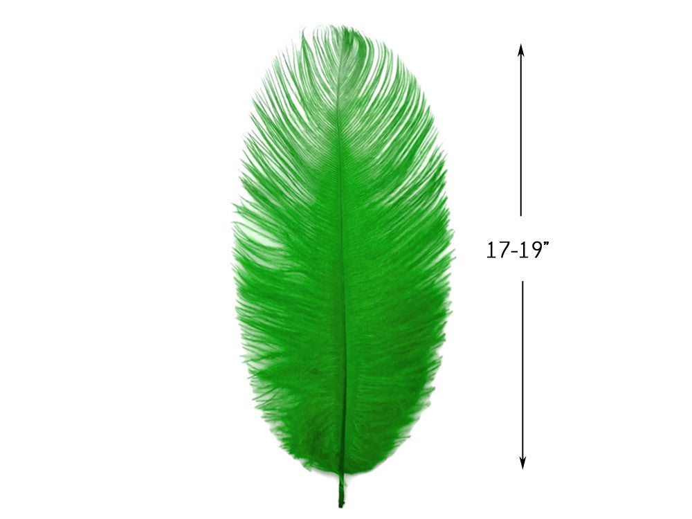 1/2 Lb - 17-19" Light Green Ostrich Large Drab Wholesale Feathers (Bulk)
