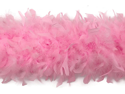 2 Yards - Light Pink Heavy Weight Chandelle Feather Boa | 80 Gram