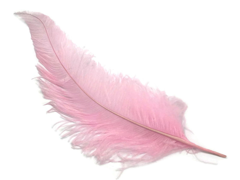 10 Pieces - 20-28" Light Pink Ostrich Spads Large Wing Feathers