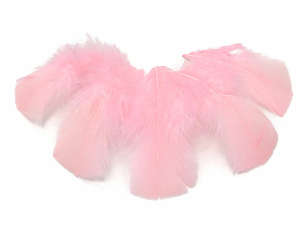 1 Pack - Light Pink Dyed Turkey T-Base triangle Body Plumage Feathers 0.50 Oz.