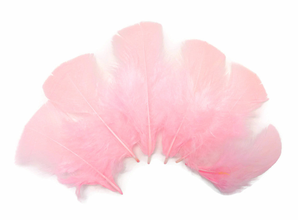 1 Pack - Light Pink Dyed Turkey T-Base triangle Body Plumage Feathers 0.50 Oz.