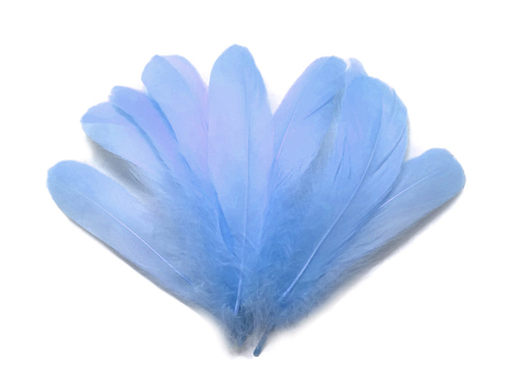 1/4 Lb - Light Blue Goose Nagoire Wholesale Feathers (Bulk)