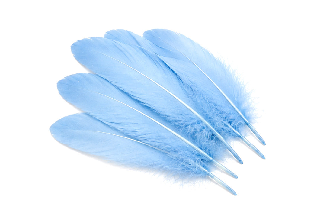 1 Pack - Light Blue Goose Satinettes Pallet Soft Wing Quill Loose Feathers - 0.3 Oz