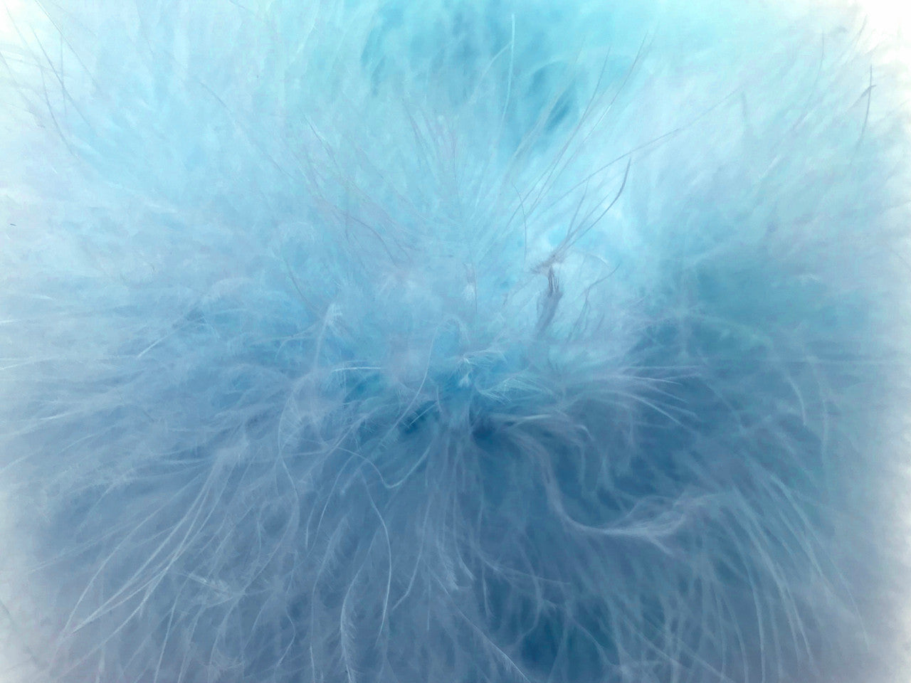 2 Yards - Light Blue Turkey Medium Weight Marabou Feather Boa 25 Gram