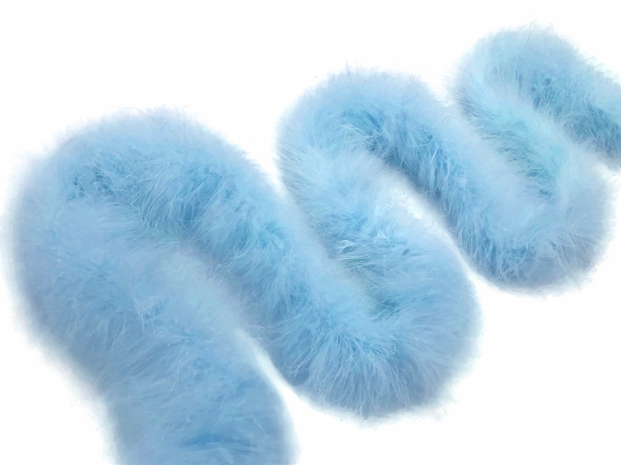 2 Yards - Light Blue Turkey Medium Weight Marabou Feather Boa 25 Gram