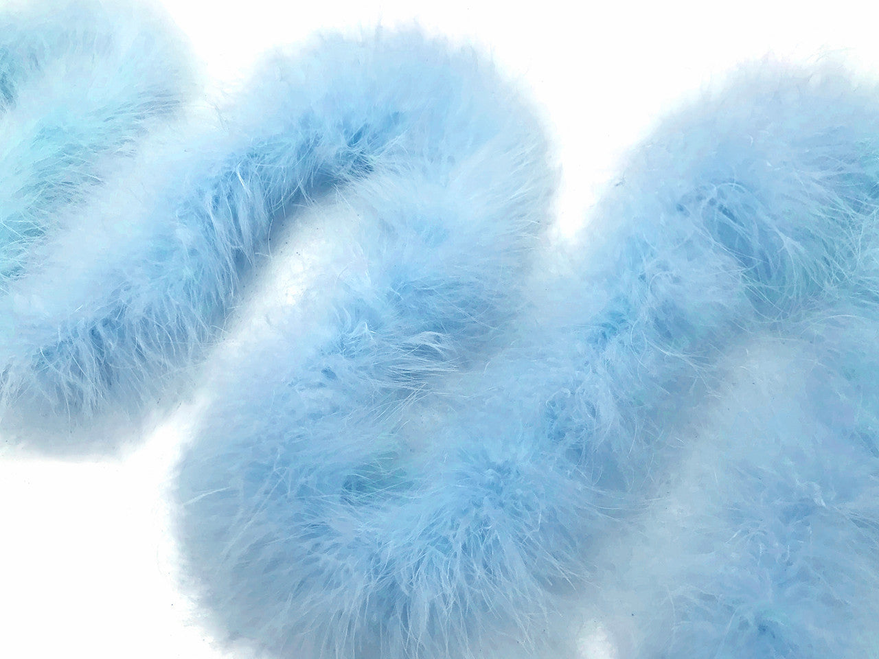 2 Yards - Light Blue Turkey Medium Weight Marabou Feather Boa 25 Gram