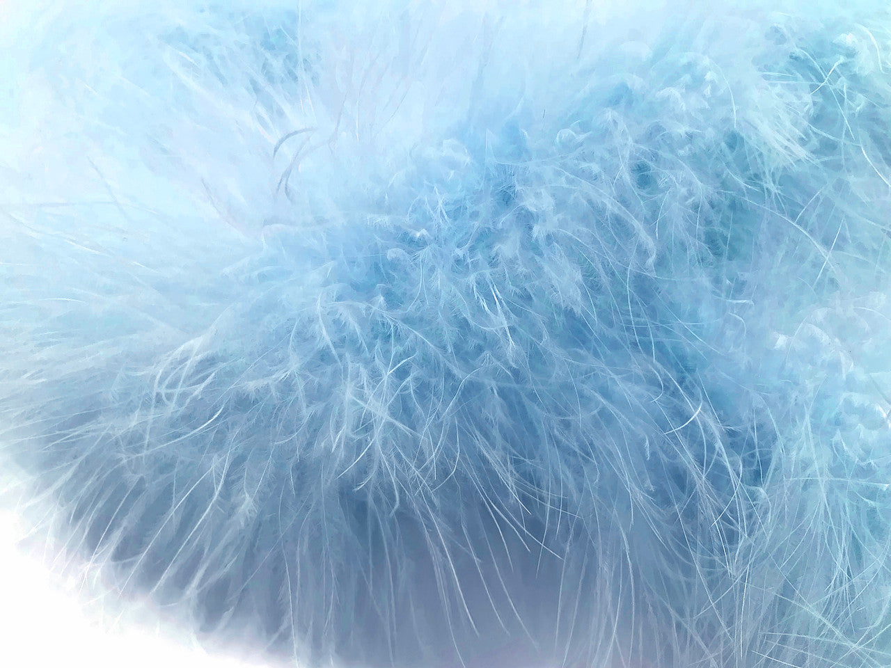 2 Yards - Light Blue Turkey Medium Weight Marabou Feather Boa 25 Gram