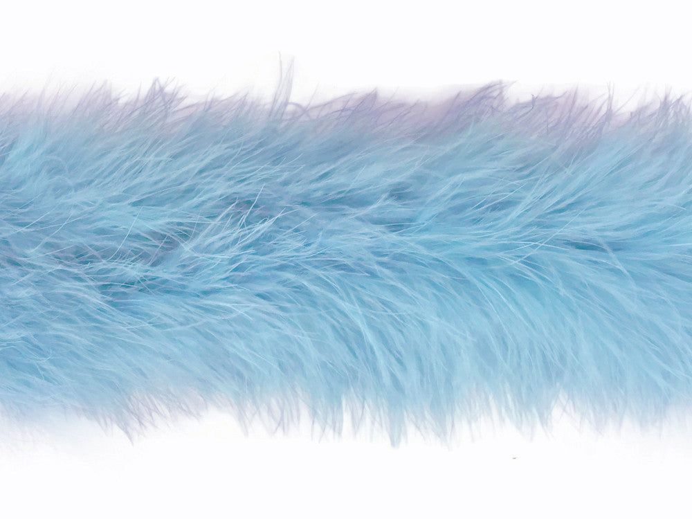 2 Yards - Light Blue Turkey Medium Weight Marabou Feather Boa 25 Gram