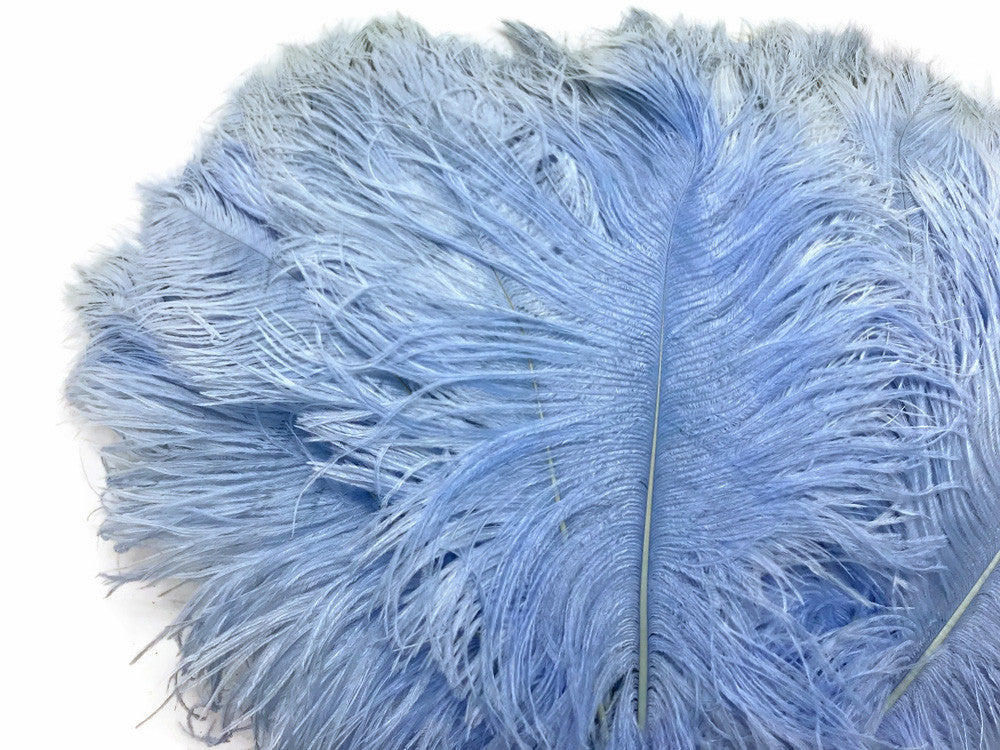 1/2 Lb - 12-16" Light Blue Ostrich Tail Wholesale Fancy Feathers (Bulk)