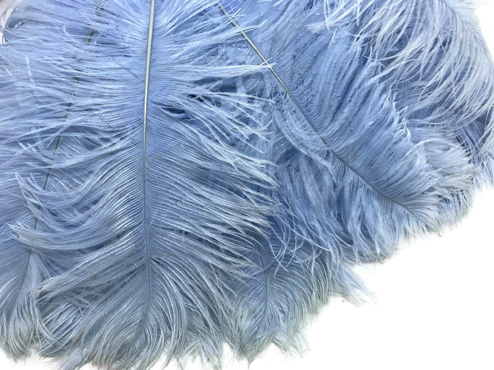 1/2 Lb - 12-16" Light Blue Ostrich Tail Wholesale Fancy Feathers (Bulk)