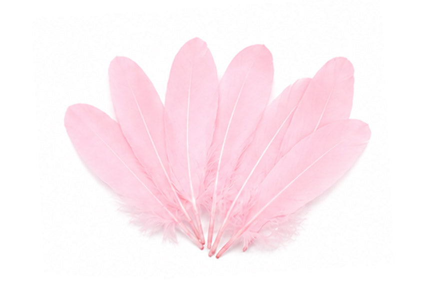 1 Pack - Baby Pink Goose Satinettes Pallet Soft Wing Quill Loose Feathers - 0.3 Oz