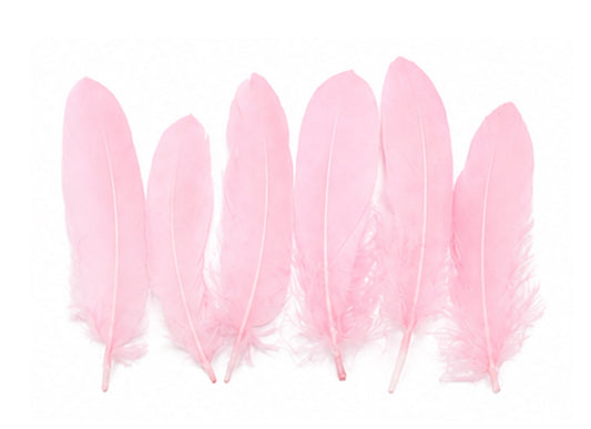1 Pack - Baby Pink Goose Satinettes Pallet Soft Wing Quill Loose Feathers - 0.3 Oz