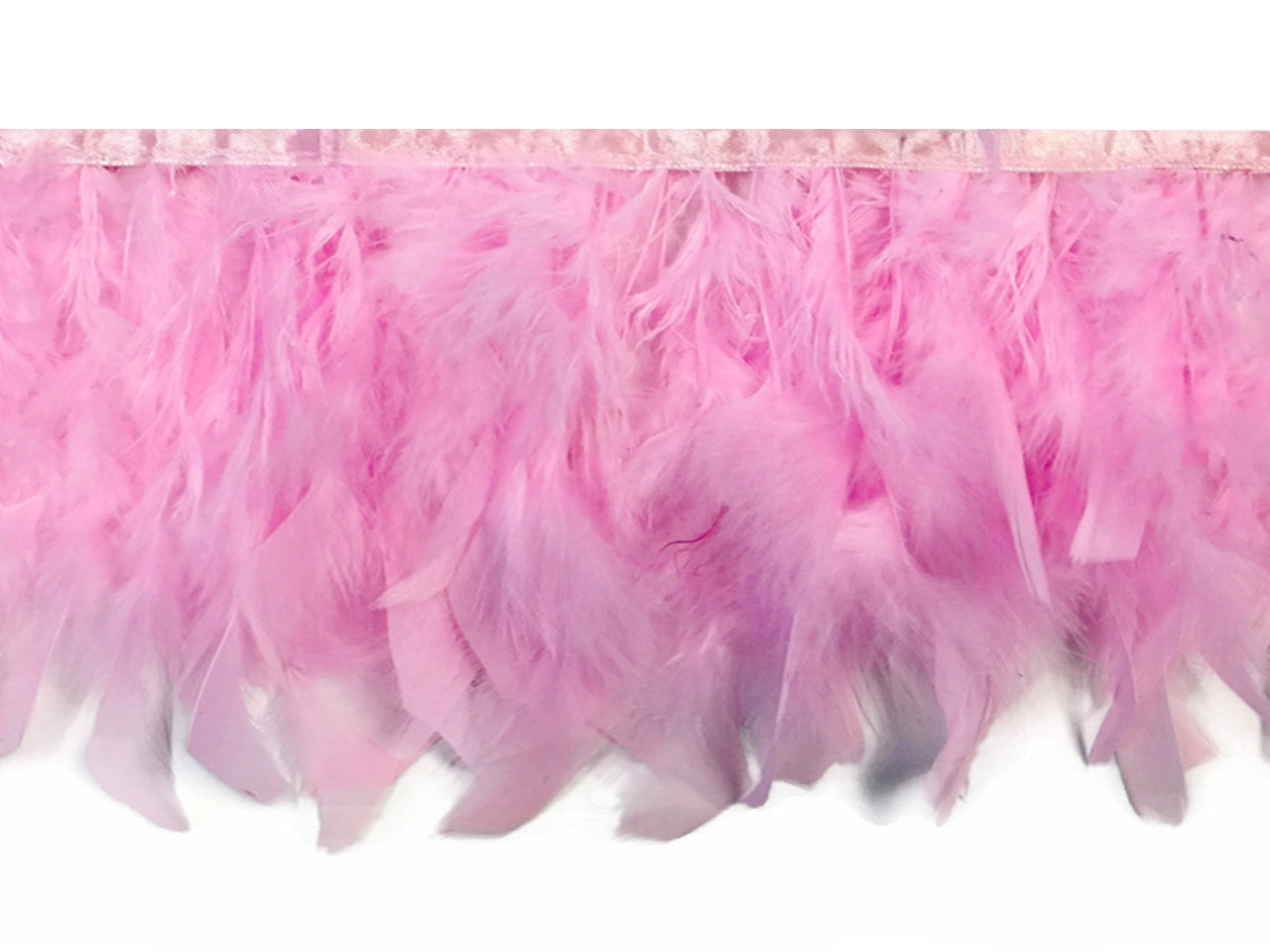 1 Yard – Light Pink Chandelle Turkey Fluffy Feather Trim