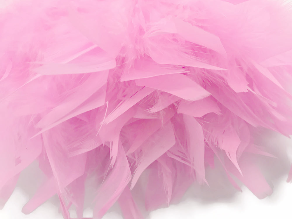 1 Yard – Light Pink Chandelle Turkey Fluffy Feather Trim