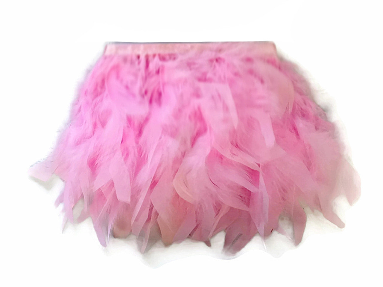 1 Yard – Light Pink Chandelle Turkey Fluffy Feather Trim