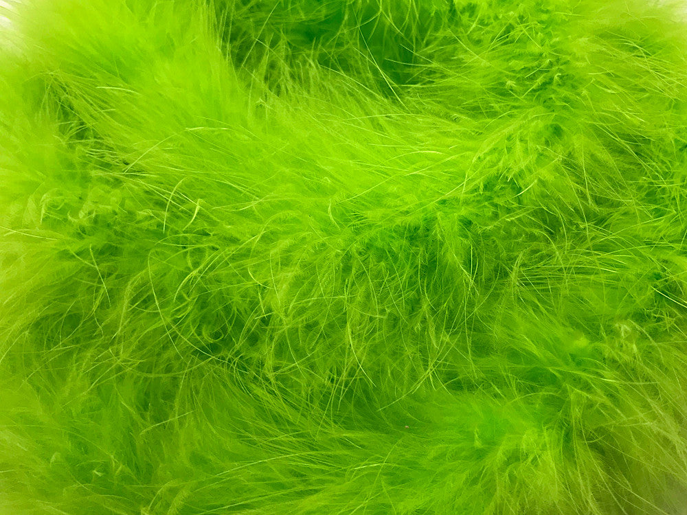 2 Yards - Lime Green Turkey Medium Weight Marabou Feather Boa 25 Gram