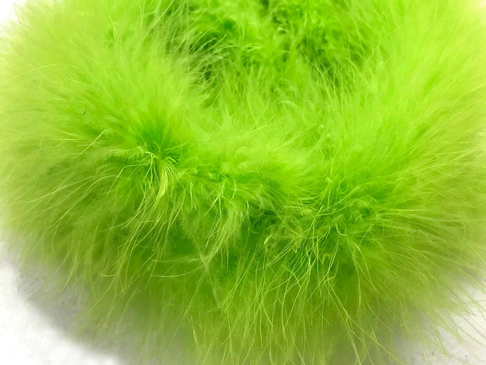 2 Yards - Lime Green Turkey Medium Weight Marabou Feather Boa 25 Gram